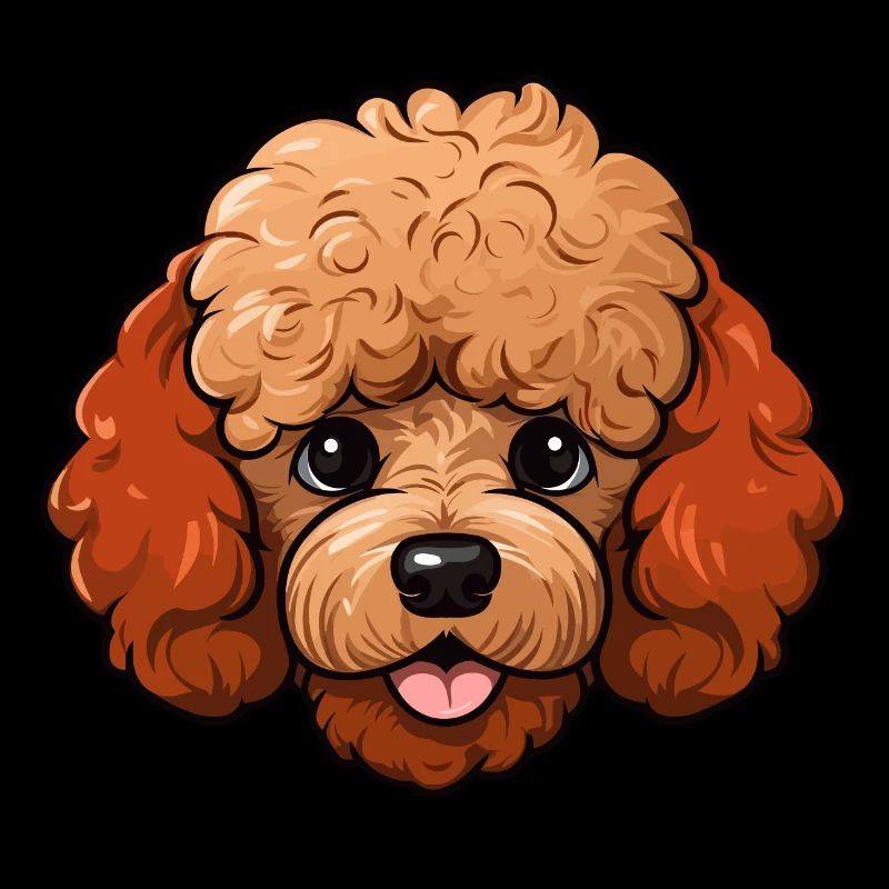 Zwerg Pudel Kopf: Comic Cartoon Hund Geschenk