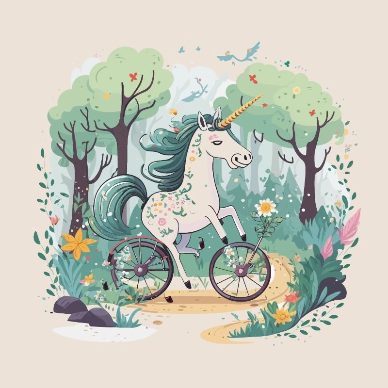Licorne à vélo