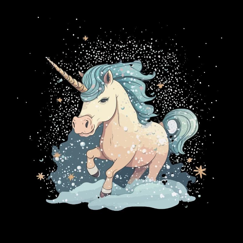 Verschneites Einhorn