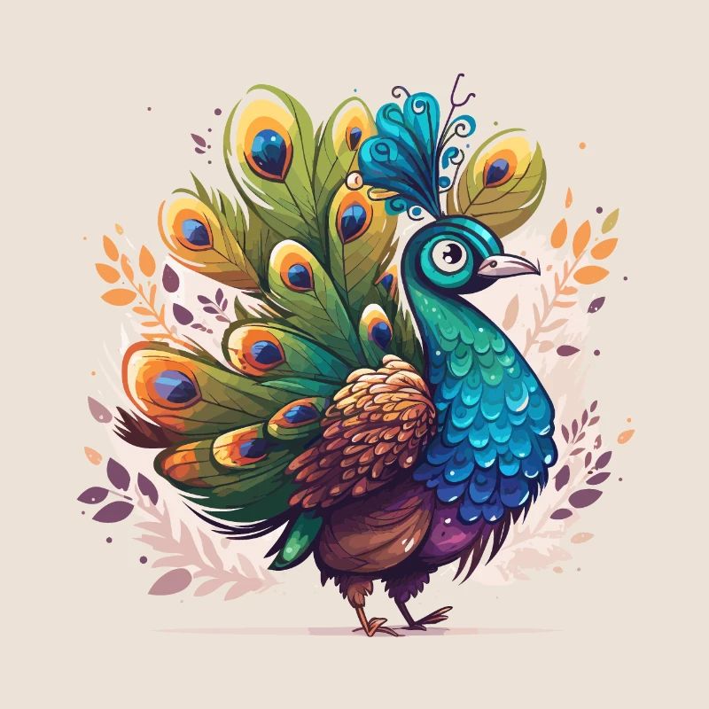 Peacock in full display