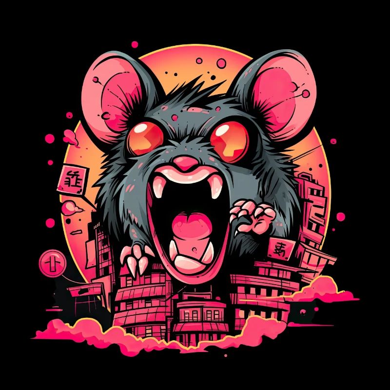 Kawaii Monstre Rat Géant