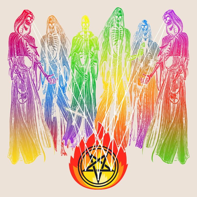 Pride Skelett Regenbogen Grafik