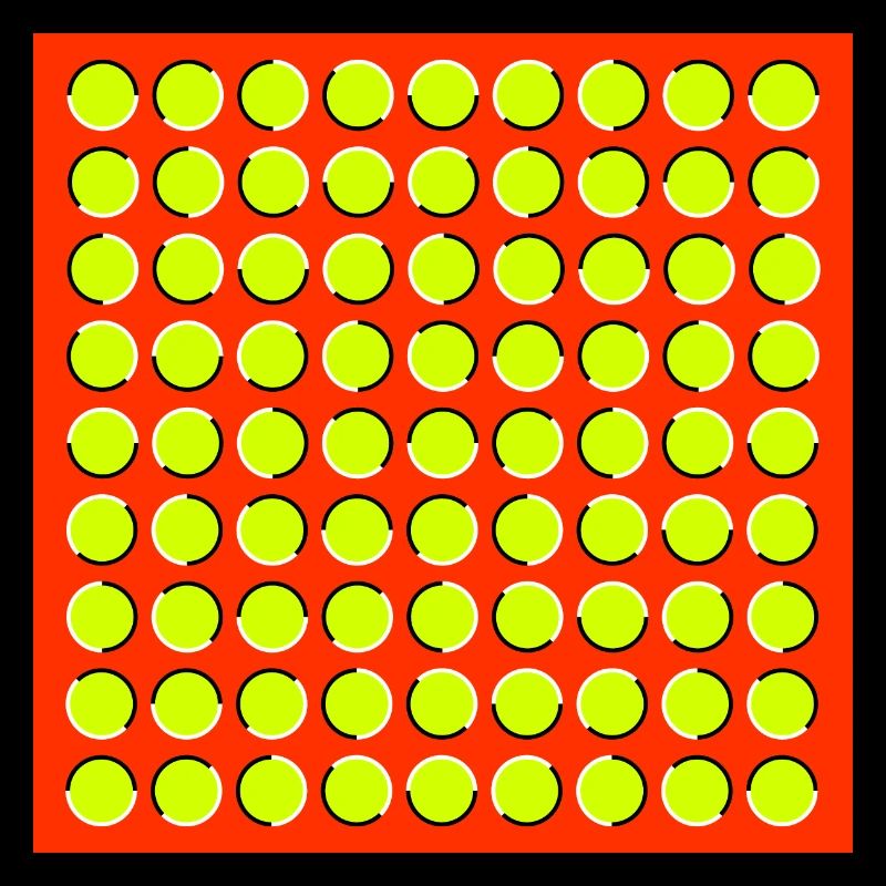 optical illusion - moving circles