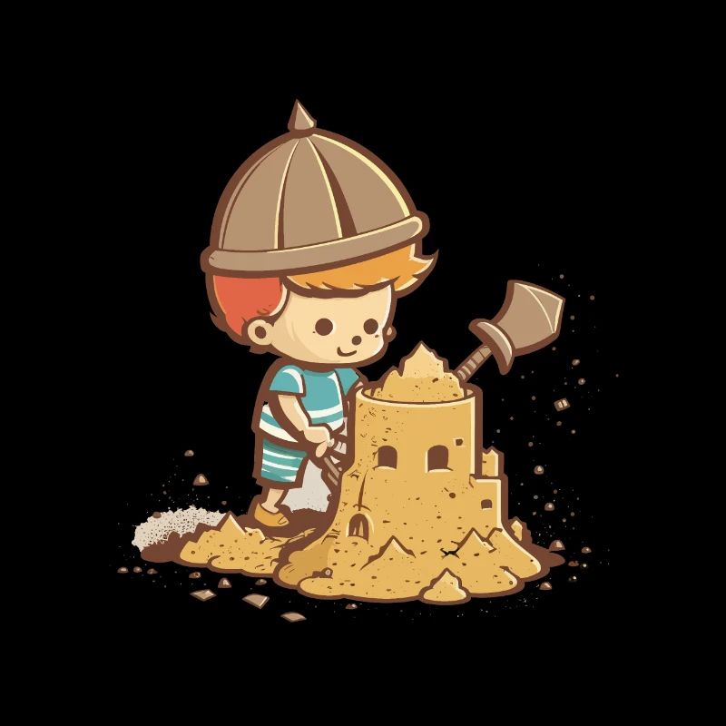 Châteaux de sable au soleil