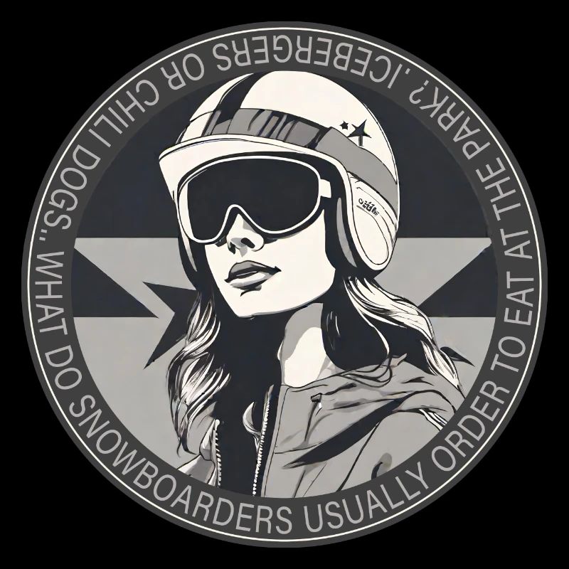 Snowboard Vintage Banner mit einem Witz