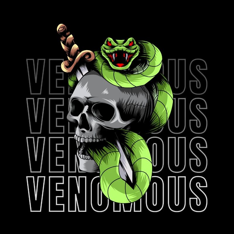 Skull with gifitger Cobra