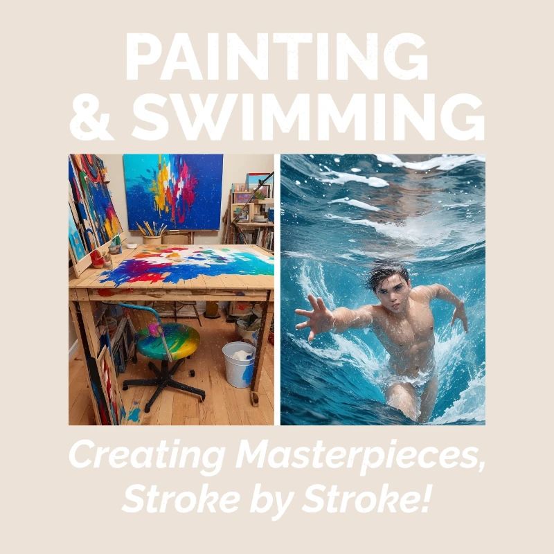Peinture et natation