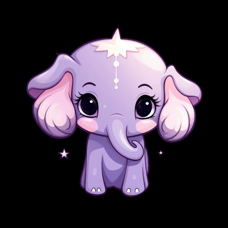 Bébé éléphant Kawaii