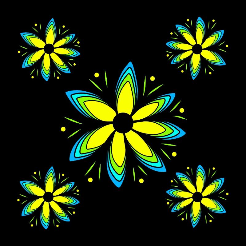 Motif floral coloré Fleur de vrille florale