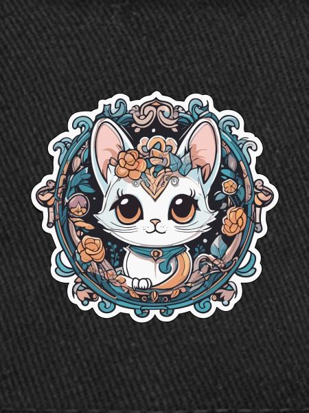 Chat doux aux roses
