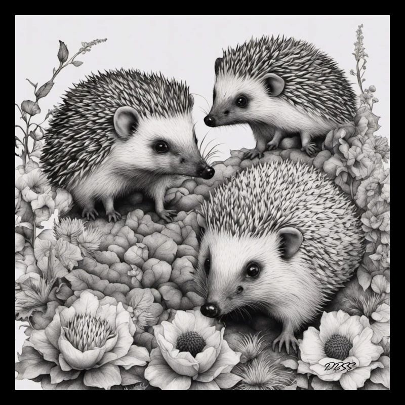 Igel-Familie