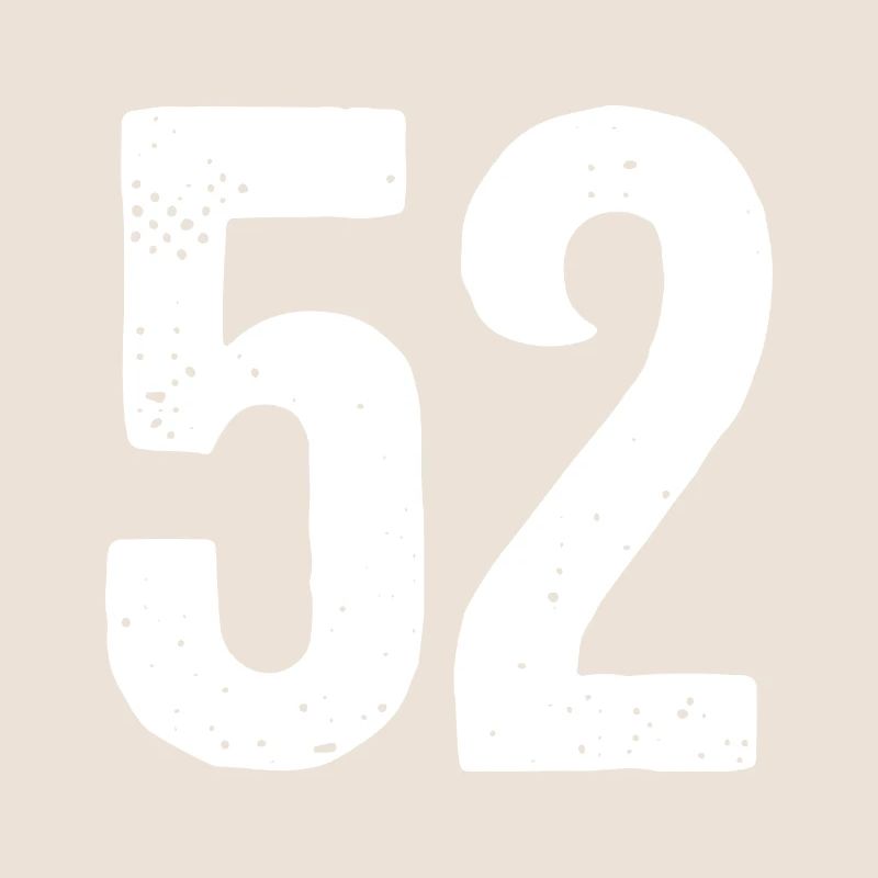 52 Zahlen Weiß
