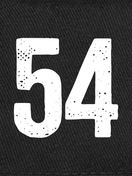 54 Numbers White