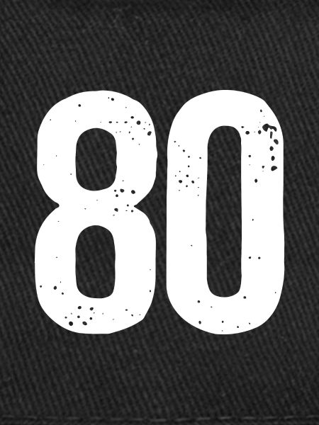 80 Numbers White