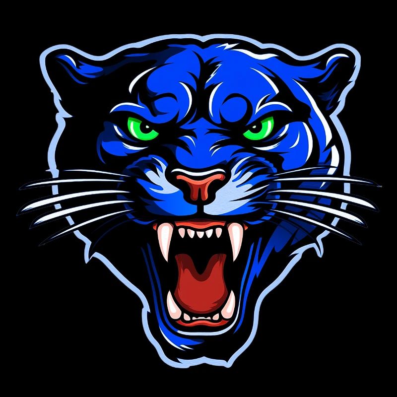 Panther Head Blue