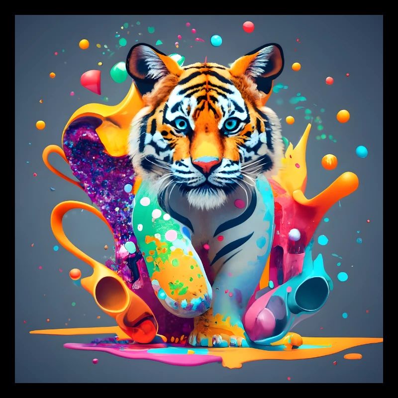 colorful lion