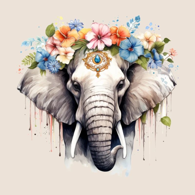 geblumter Elefant