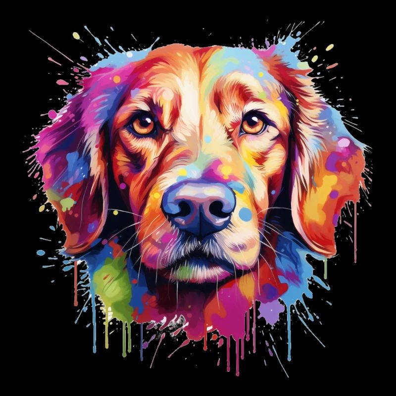 Colorful Golden Retriever
