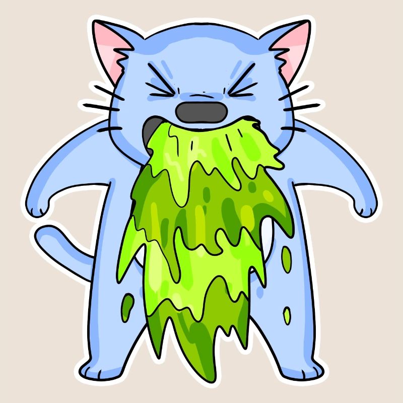 Chat vomissant vomi
