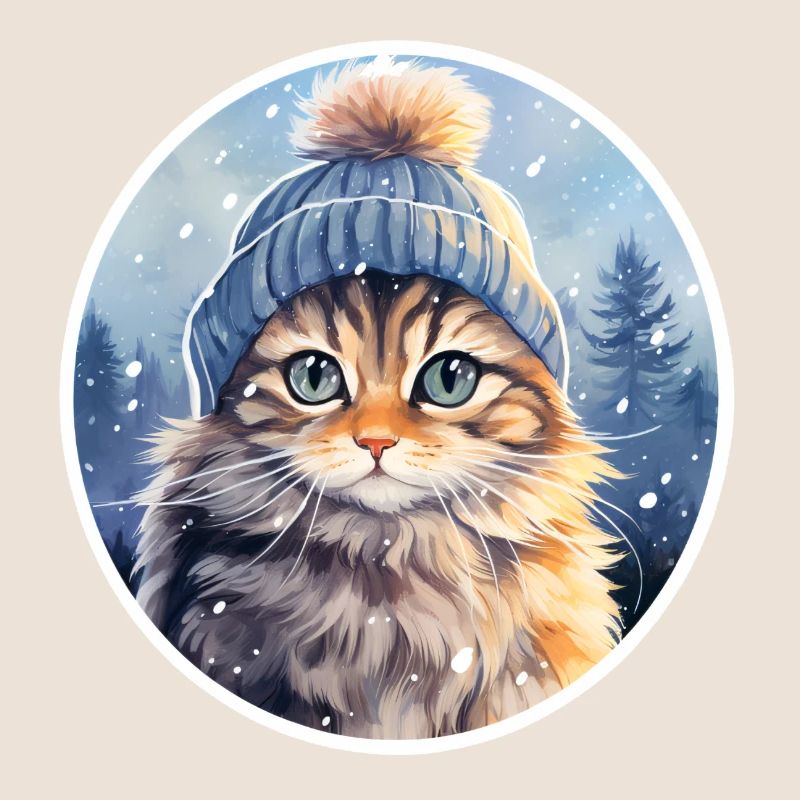 Chat en hiver