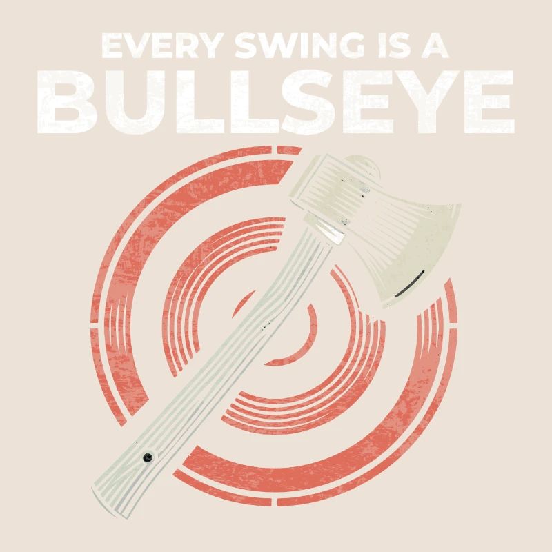 Axt Werfen Axt Werfer Holzfäller Lustiges Bullseye