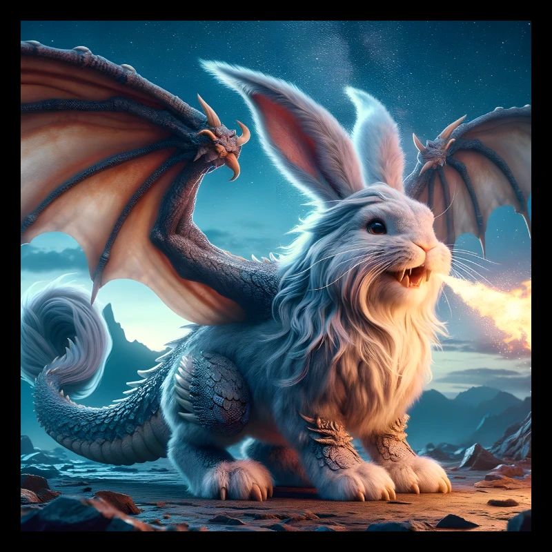 Fire Breathing Bunny Dragon #04