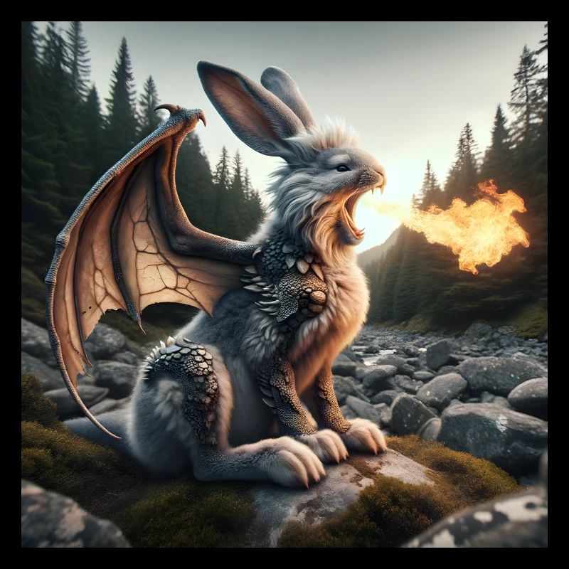 Feuerspeiender Hase Drache #25