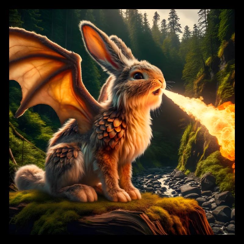 Feuerspeiender Hase Drache #22