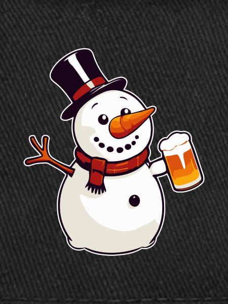 Snowman with beer