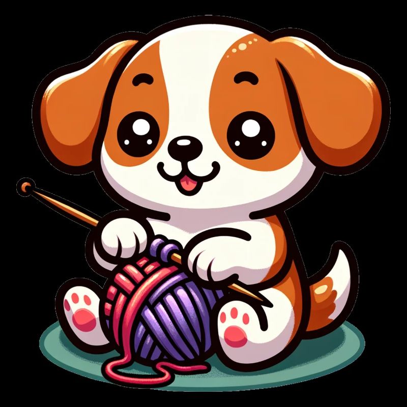 Hund Stricken Stricken Hündchen Pullover Kunst