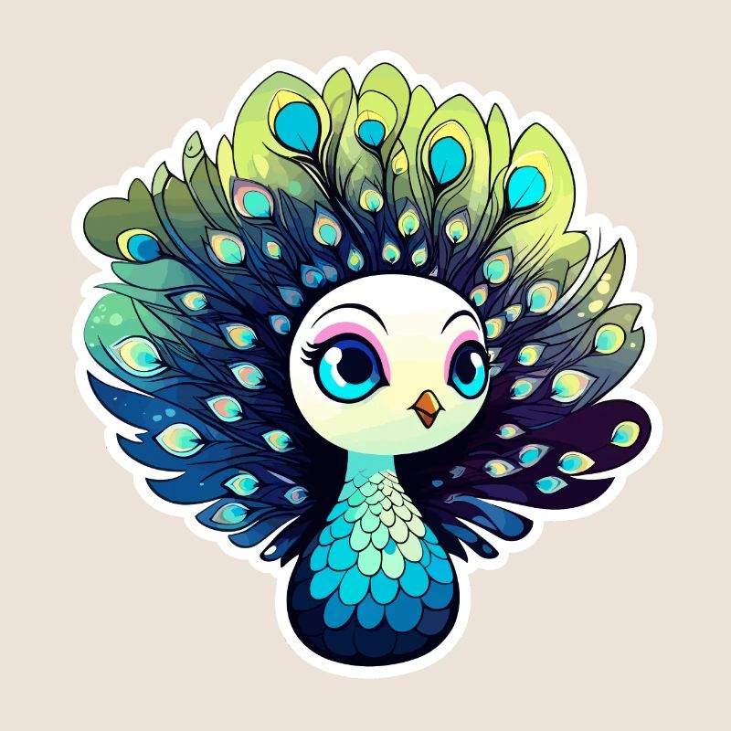 Dessin d’oiseau paon