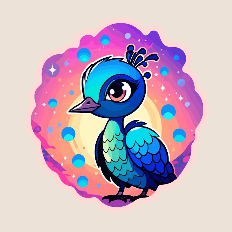 Dessin d’oiseau paon