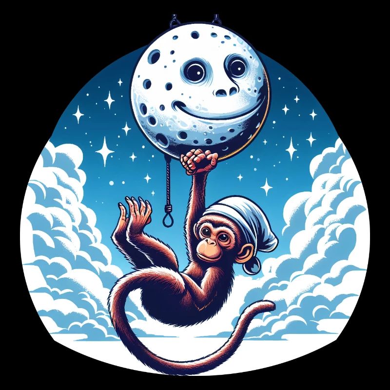 Singe Lune Drôles D’animaux