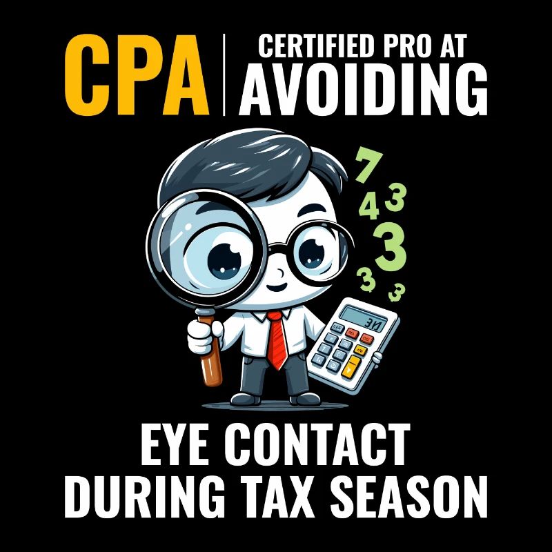 CPA : Number Ninja Esquivant le contact visuel Comptable