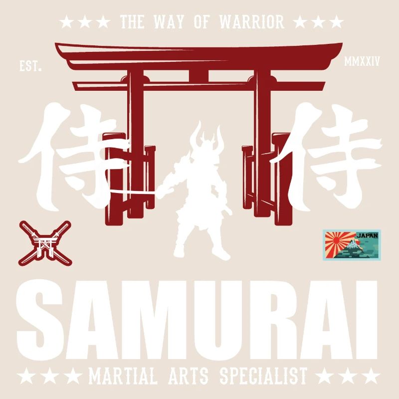 Conception d’arts martiaux de samouraï cool avec Kanji