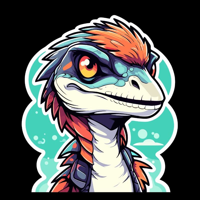 Dessin de dinosaure Velociraptor