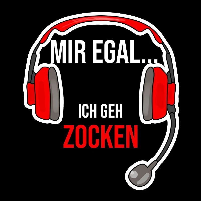 Gaming Zocken Gamer Zocker Spruch Headset