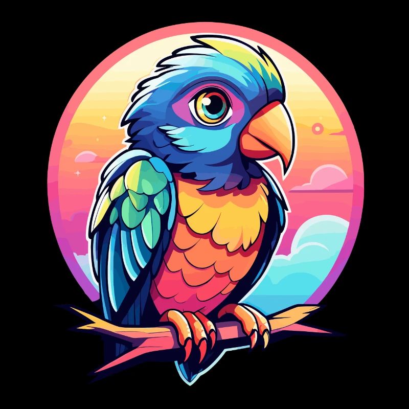 Illustration d’oiseau perroquet