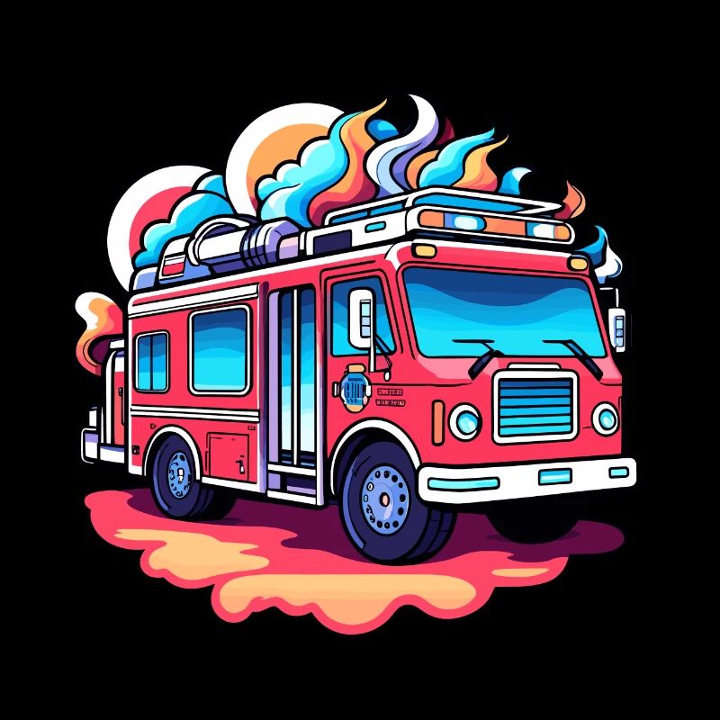 Illustration de camion de pompiers