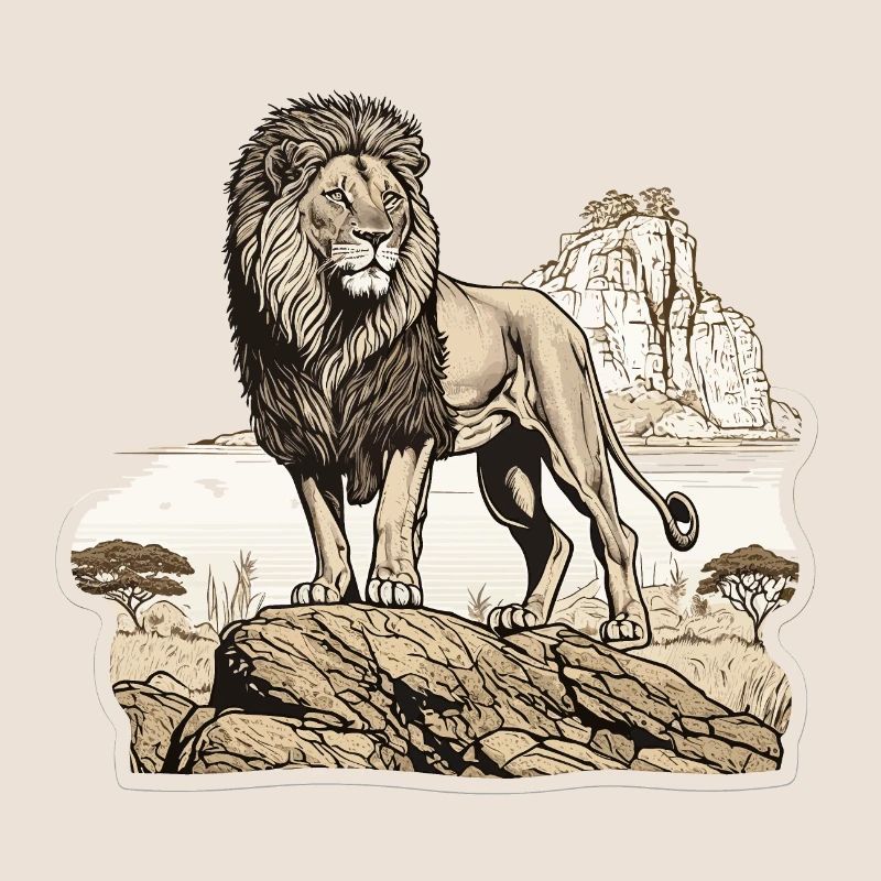 Lion majestueux