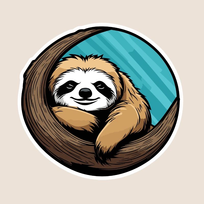 Illustration de paresseux endormi
