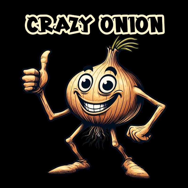Crazy Veggies: Onion With Goatee and Thumbs Up