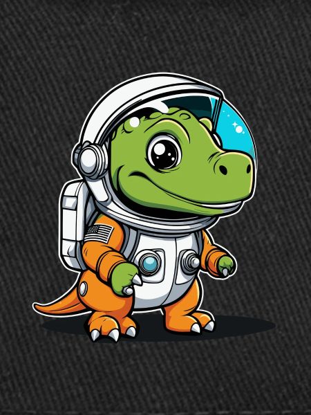 Illustration d’astronaute dinosaure