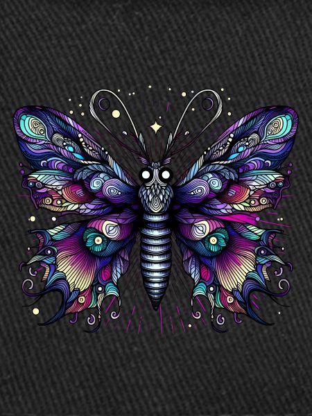Papillon effrayant avec crâne