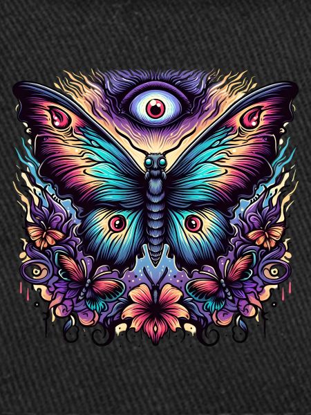 Papillon effrayant avec crâne