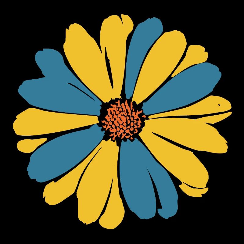Fleur Bleu Foncé Fleur Bleue Fleurs Bleu-Jaune