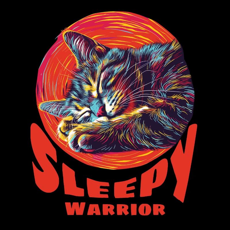 Schläfrige Kriegerkatze