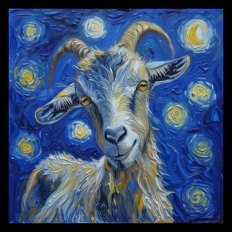 Chèvre Van Gogh Nuit étoilée