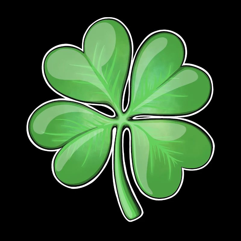 Vibrant Four-Leaf Clover Design