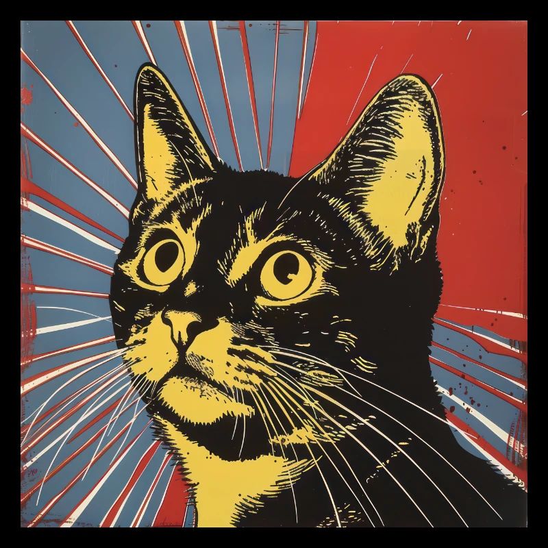 chat, motif de chat, bande dessinée, cadeau, idées cadeaux